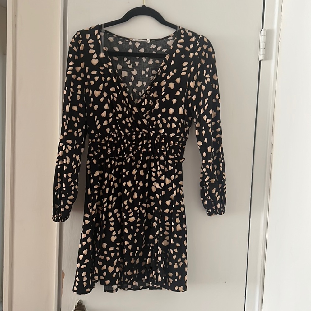 Lush Black and Beige skirt dress